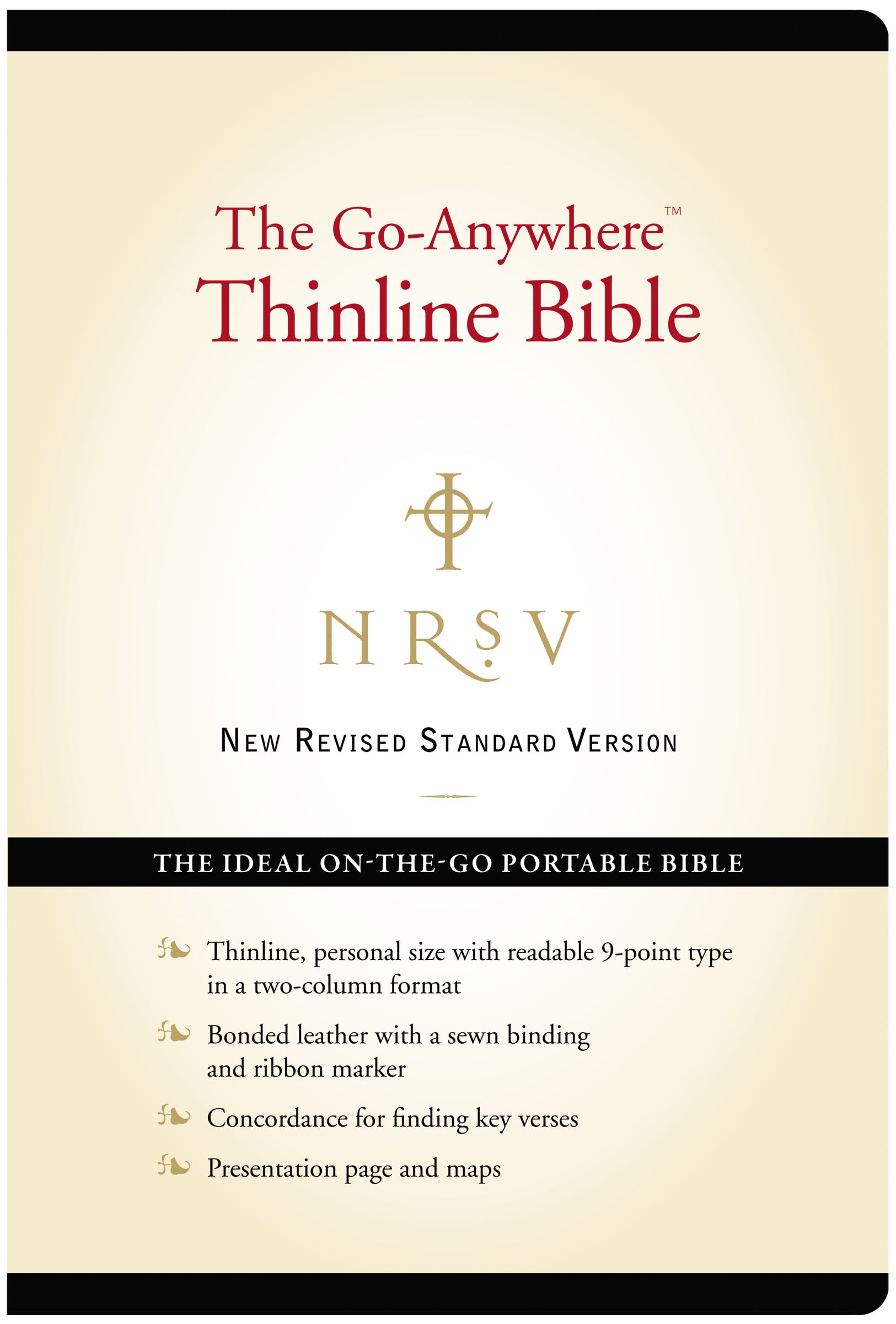 NRSV, The Go-Anywhere Thinline Bible, Bonded Leather, Black