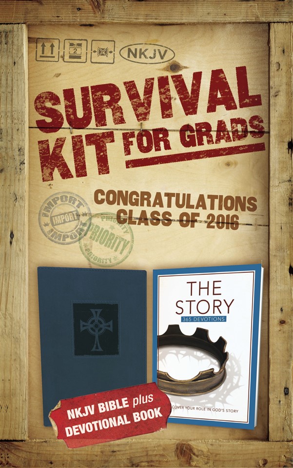 NKJV, 2016 Survival Kit for Grads, Navy, Red Letter Edition