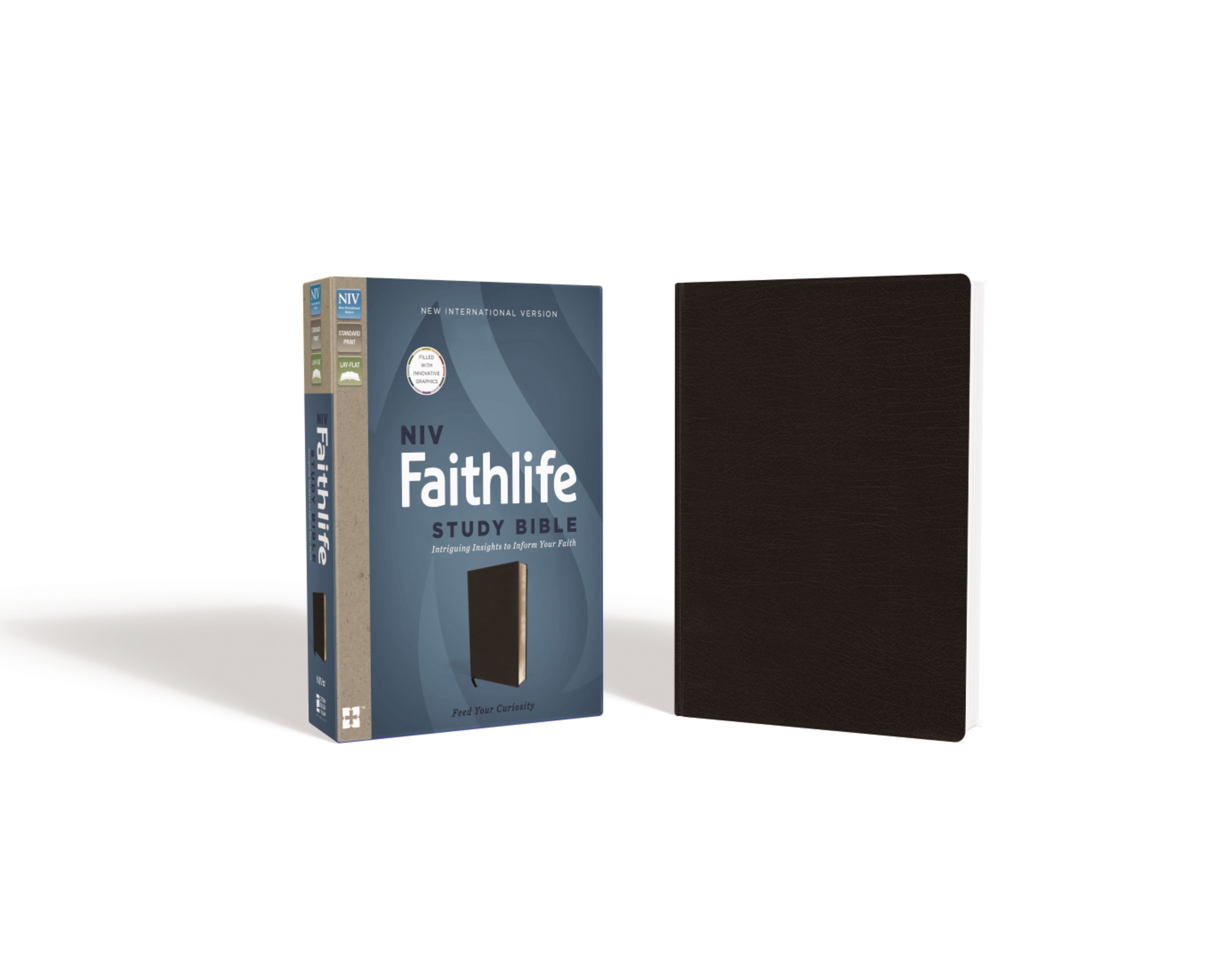 NIV, Faithlife Study Bible, Bonded Leather, Black