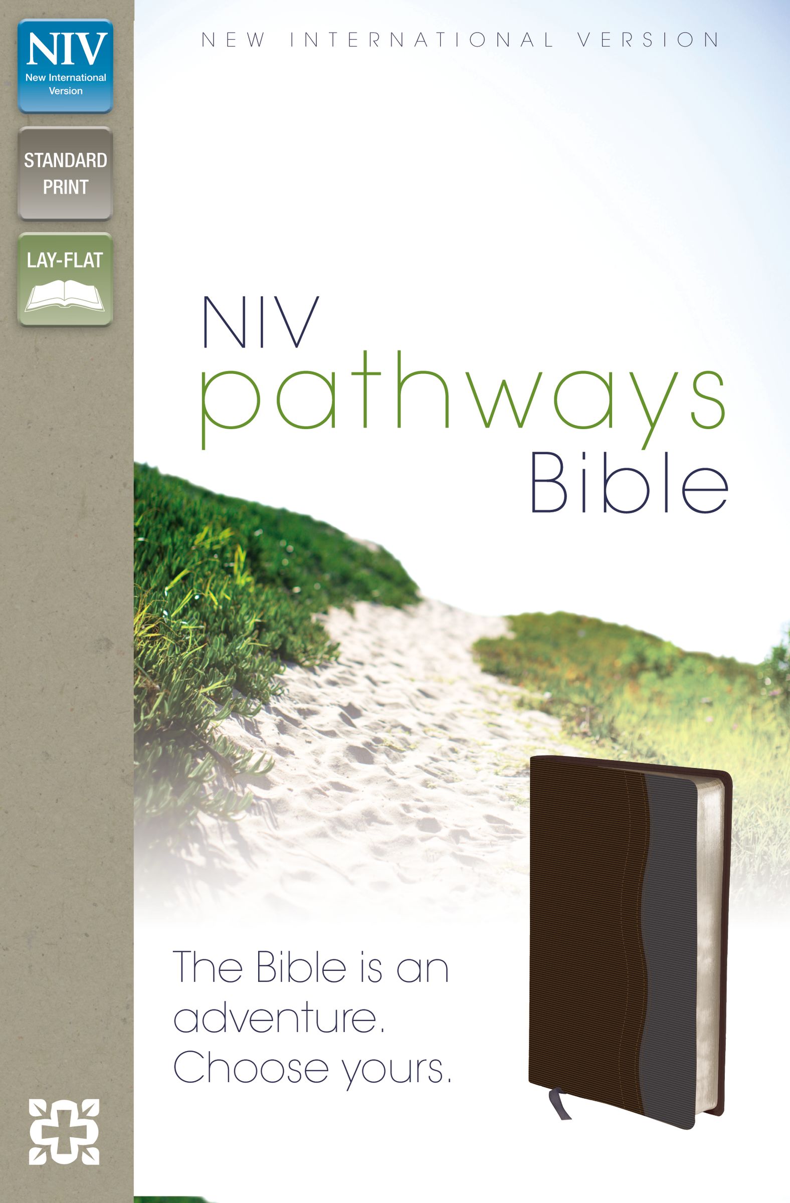 NIV, Pathways Bible, Leathersoft, Brown/Gray