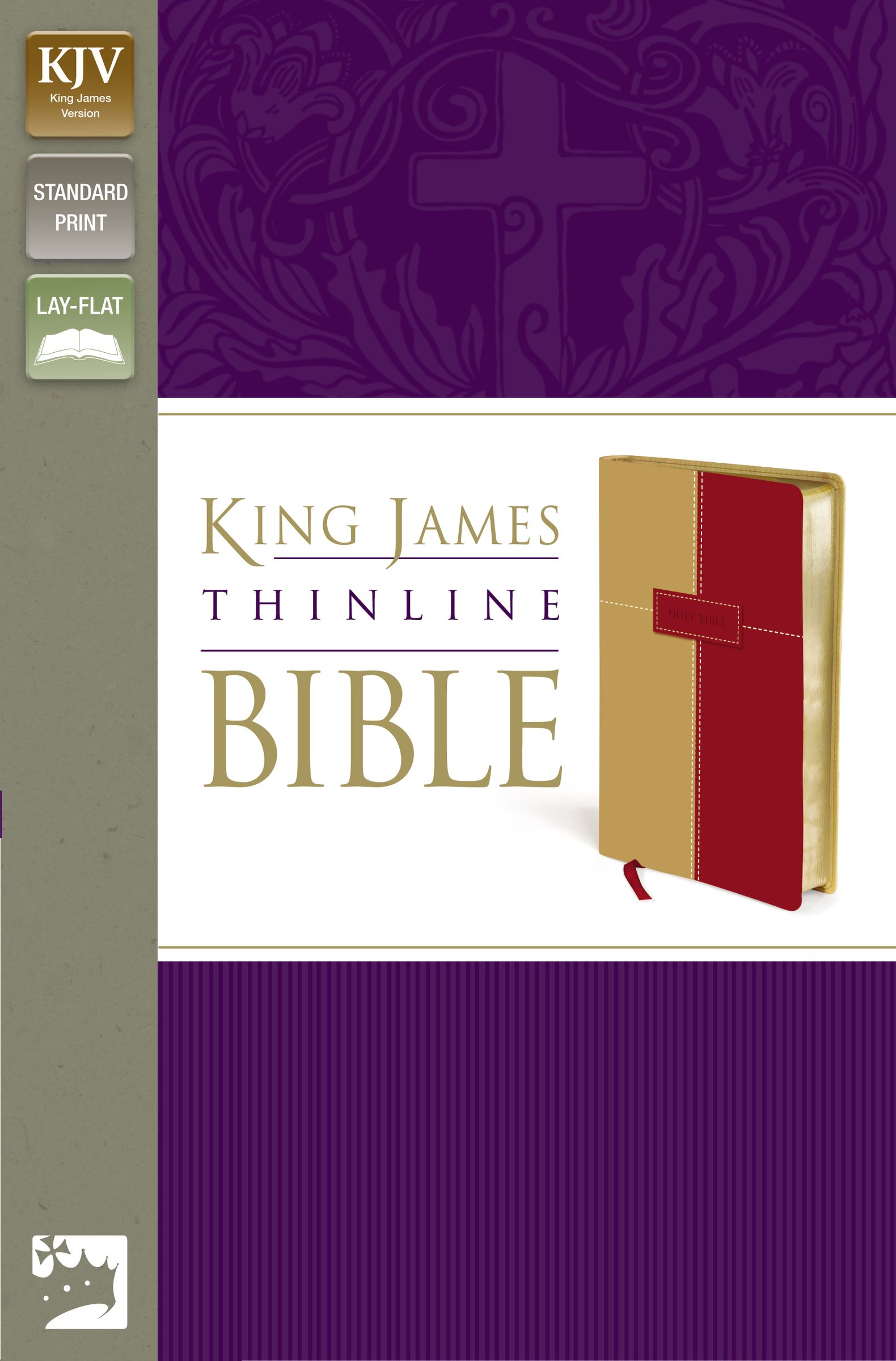 KJV, Thinline Bible, Imitation Leather, Brown/Red