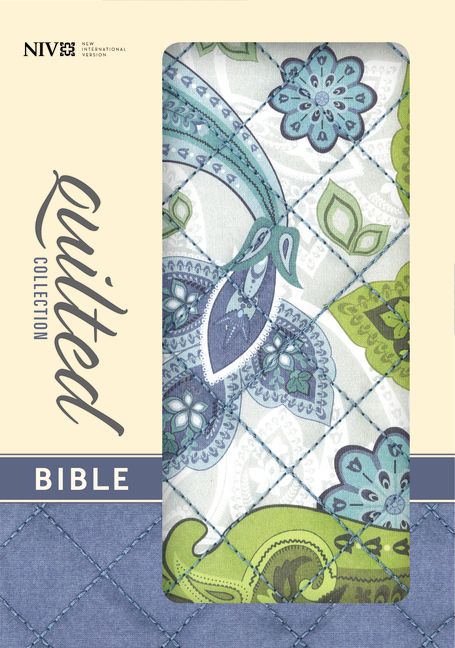 NIV, Quilted Collection Bible, Compact, Hardcover, Blue/Green Cloth