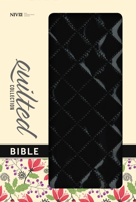 NIV, Quilted Collection Bible, Imitation Leather, Black, Red Letter Edition