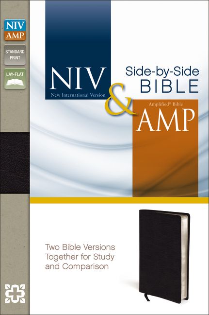 NIV, Amplified, Parallel Bible, Bonded Leather, Black