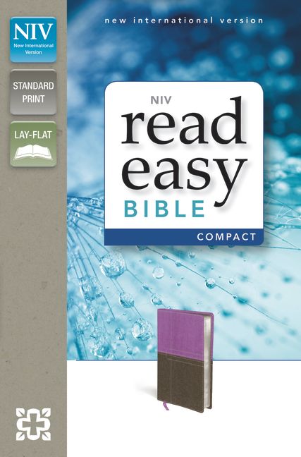 NIV, ReadEasy Bible, Compact, Imitation Leather, Pink/Brown, Red Letter Edition