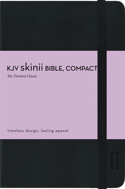 KJV, Skinii Bible, Compact, Imitation Leather, Black, Red Letter Edition