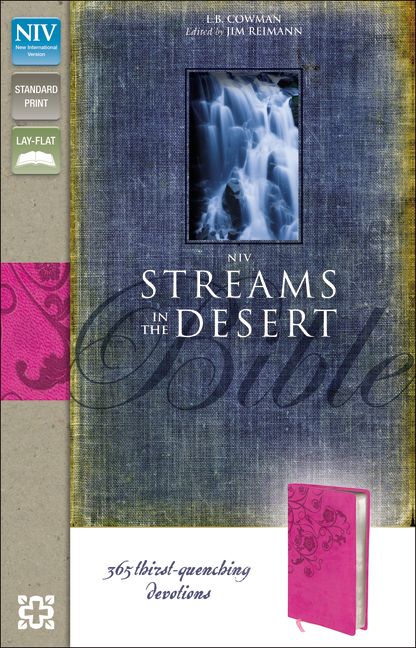 NIV, Streams in the Desert Bible, Leathersoft, Pink
