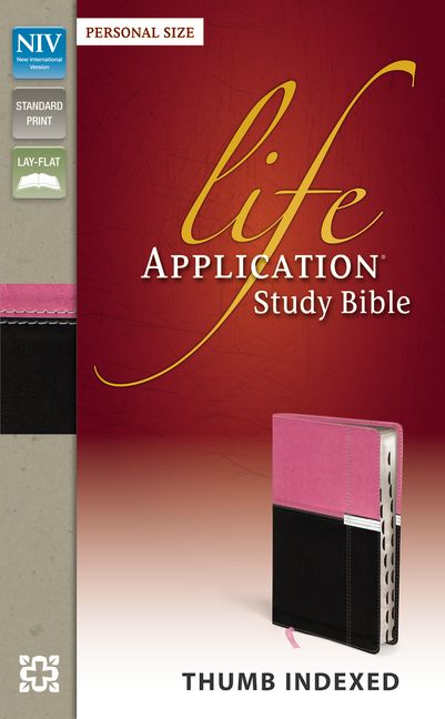 NIV, Life Application Study Bible, Personal Size, Leathersoft, Pink/Brown, Indexed