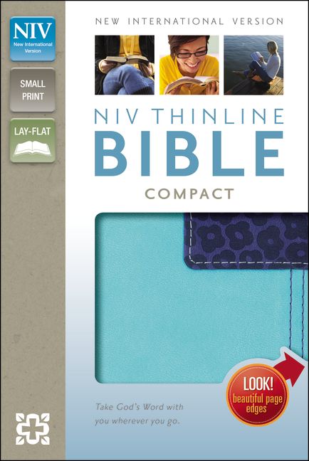 NIV, Thinline Bible Compact, Imitation Leather, Blue/Turquoise