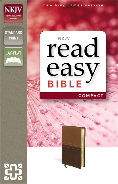 NKJV, ReadEasy Bible, Compact, Imitation Leather, Tan/Brown