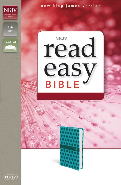 NKJV, ReadEasy Bible, Large Print, Leathersoft, Teal