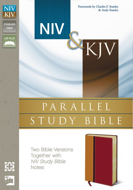 NIV, KJV, Parallel Study Bible, Imitation Leather, Red