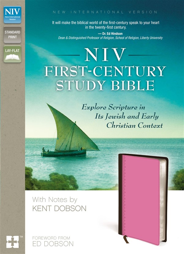 NIV, First-Century Study Bible, Leathersoft, Brown/Pink