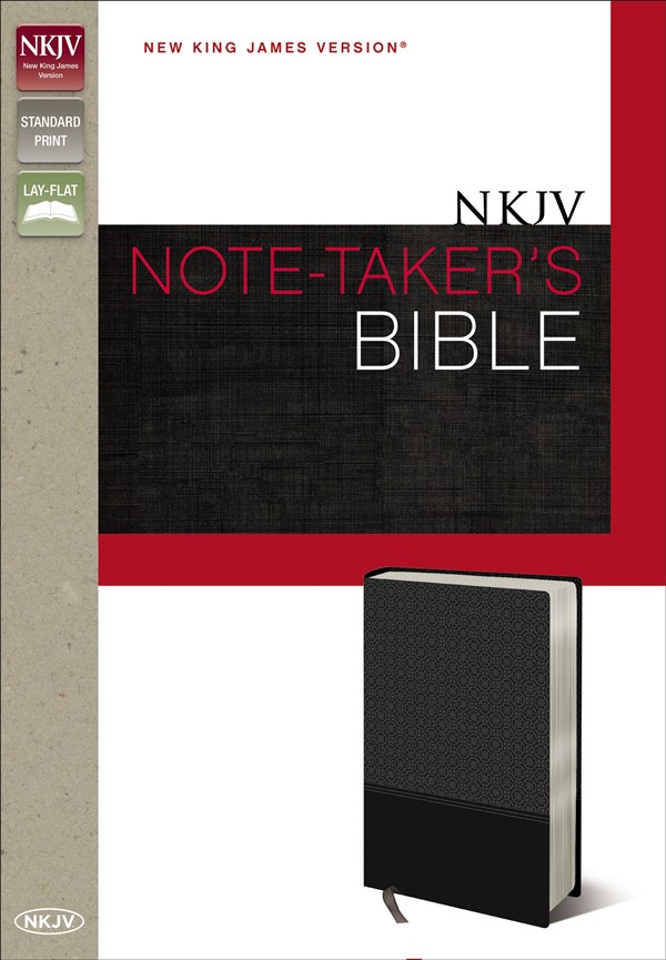 NKJV, Note-Taker's Bible, Imitation Leather, Gray, Red Letter Edition