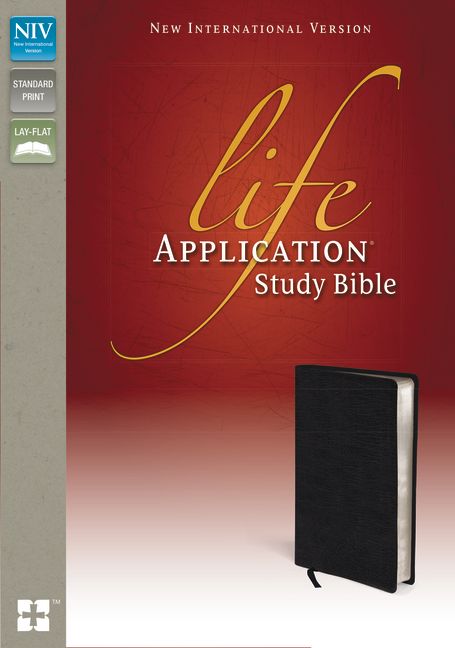 NIV, Life Application Study Bible, Second Edition, Genuine Leather, Black, Red Letter Edition