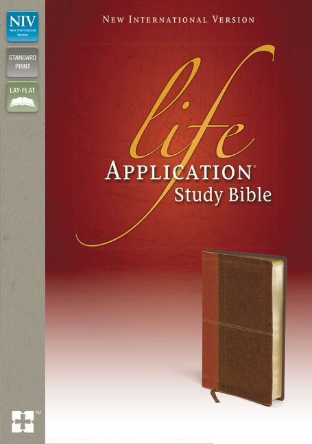NIV, Life Application Study Bible, Second Edition, Leathersoft, Tan/Brown, Red Letter Edition