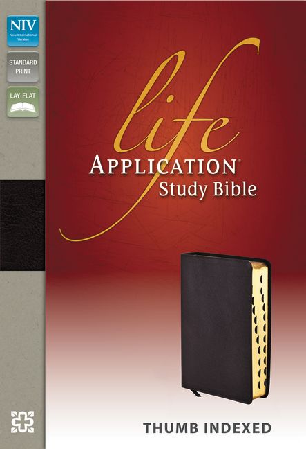 NIV, Life Application Study Bible, Second Edition, Bonded Leather, Burgundy, Indexed, Red Letter Edition