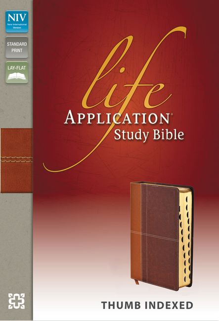 NIV, Life Application Study Bible, Second Edition, Leathersoft, Tan/Brown, Indexed, Red Letter Edition