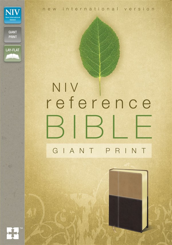 NIV, Reference Bible, Giant Print, Leathersoft, Tan/Brown