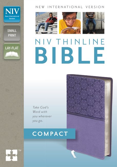 NIV, Thinline Bible, Compact, Imitation Leather, Purple, Red Letter Edition