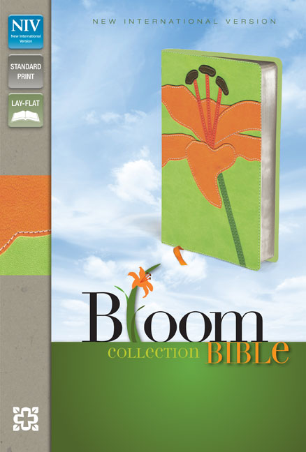 NIV, Bloom Collection Bible, Leathersoft, Green/Orange, Red Letter Edition