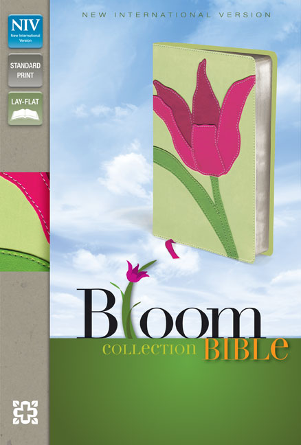 NIV, Bloom Collection Bible, Leathersoft, Pink/Green, Red Letter Edition