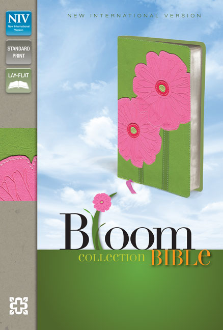 NIV, Bloom Collection Bible, Leathersoft, Green/Pink, Red Letter Edition