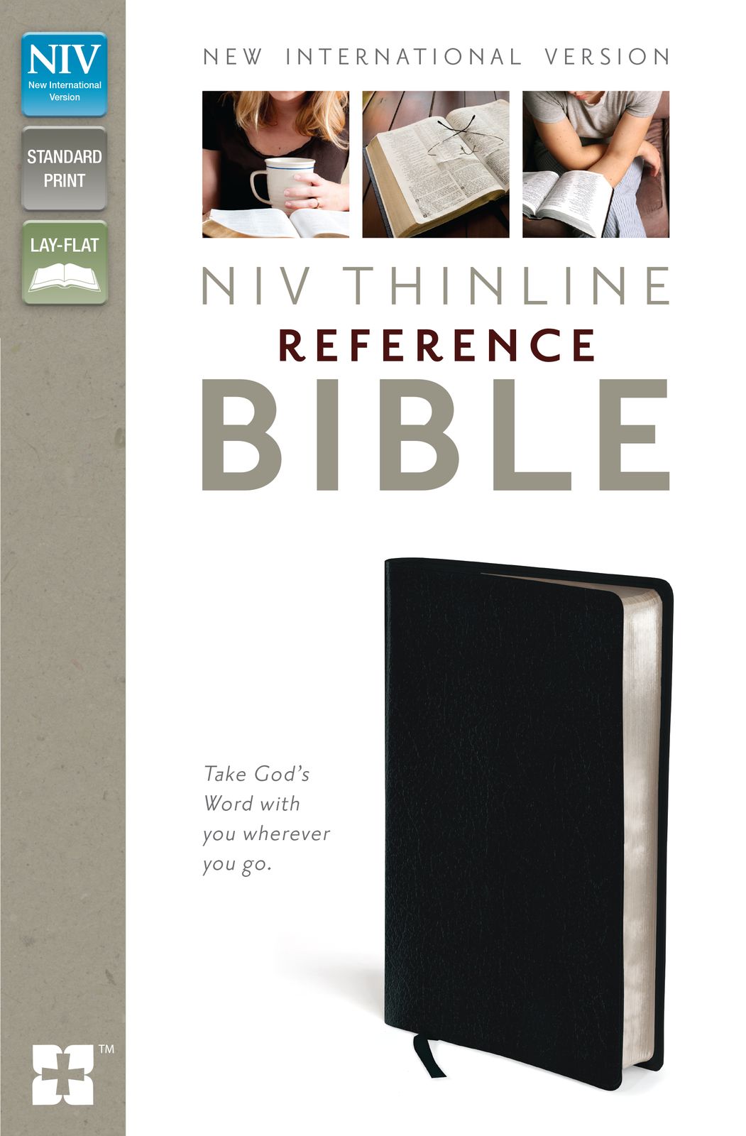 NIV, Thinline Reference Bible, Bonded Leather, Navy, Red Letter Edition