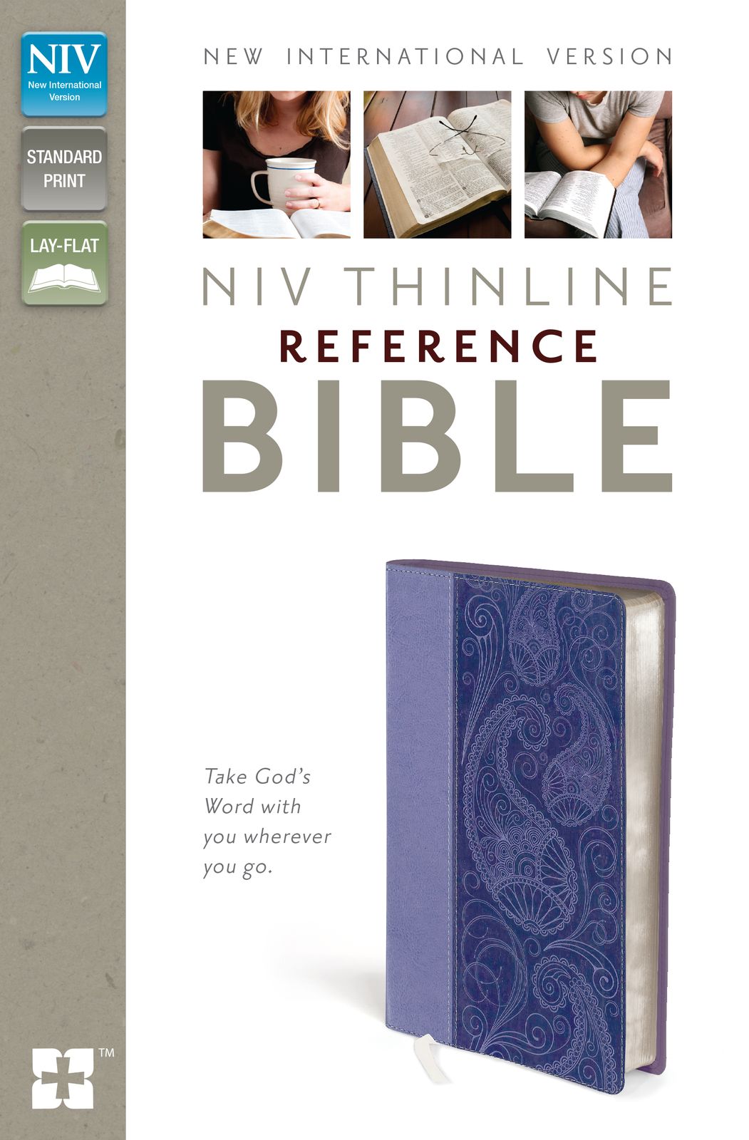 NIV, Thinline Reference Bible, Leathersoft, Purple, Red Letter Edition