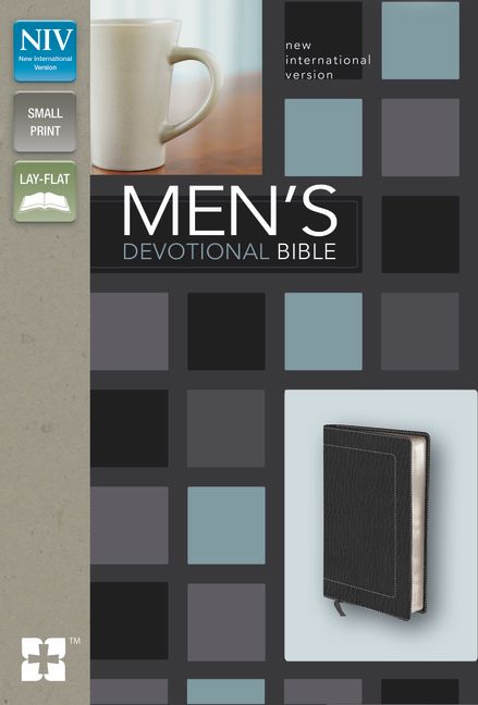 NIV, Men's Devotional Bible, Compact, Leathersoft, Black