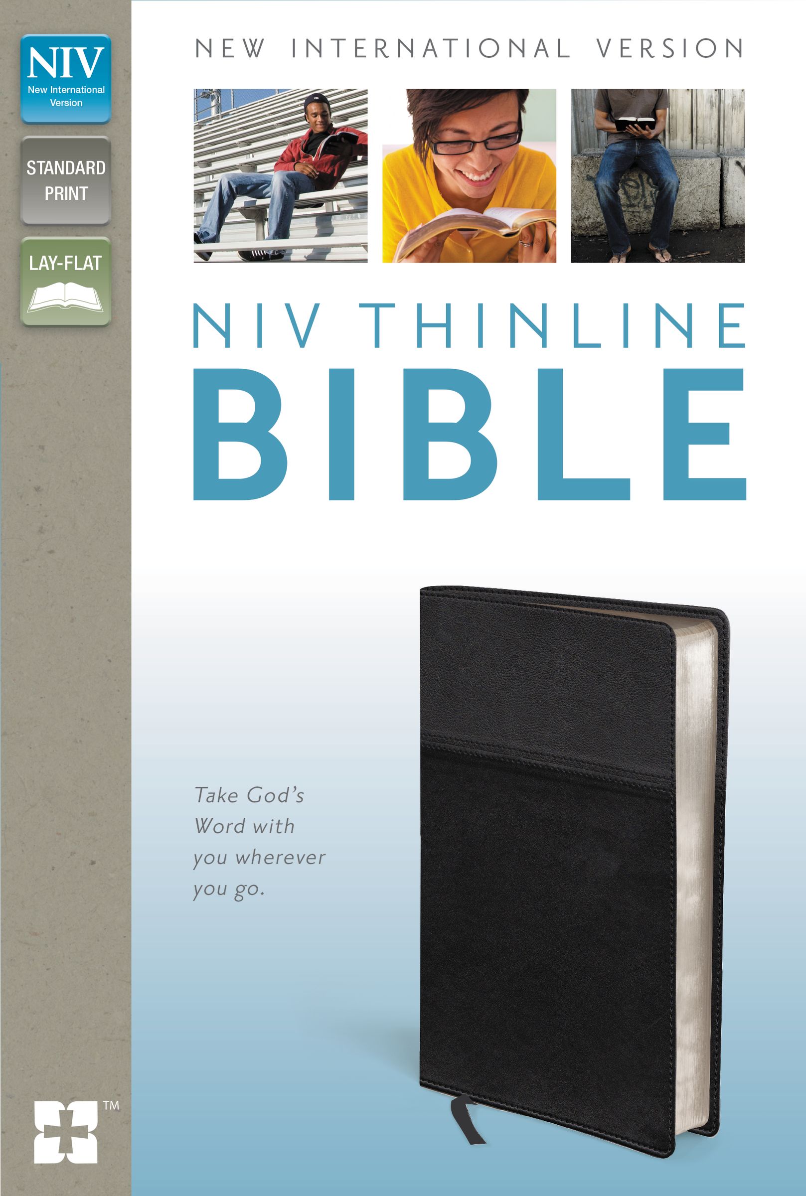 NIV, Thinline Bible, Imitation Leather, Black, Red Letter Edition