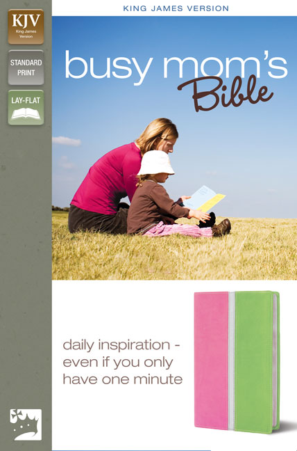 KJV, Busy Mom's Bible, Imitation Leather, Pink/Green, Red Letter Edition