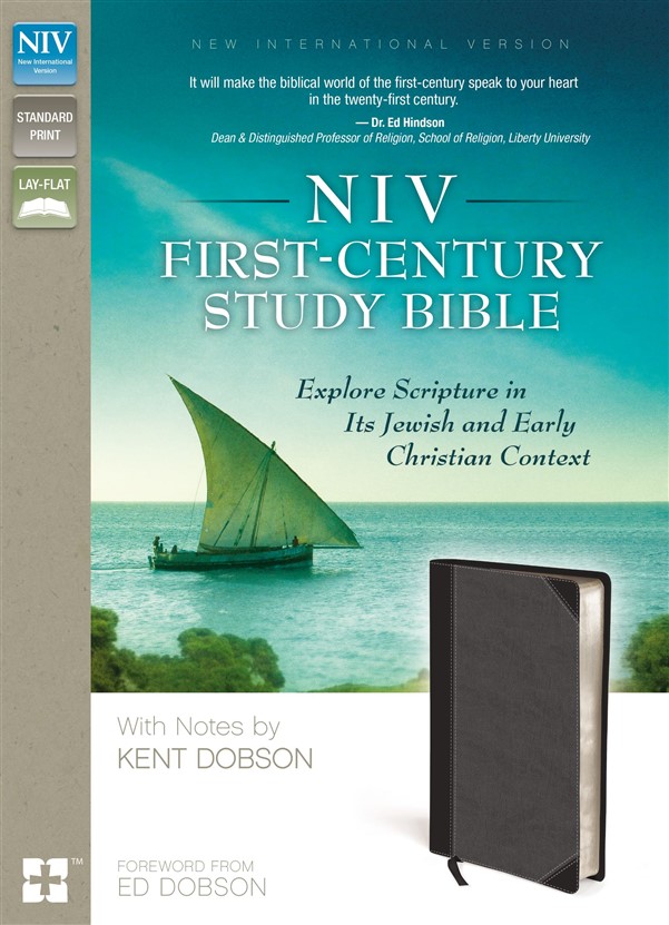 NIV, First-Century Study Bible, Leathersoft, Black/Gray