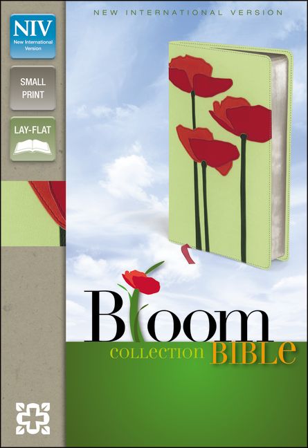 NIV, Bloom Collection Bible, Compact, Leathersoft, Green/Red, Red Letter Edition