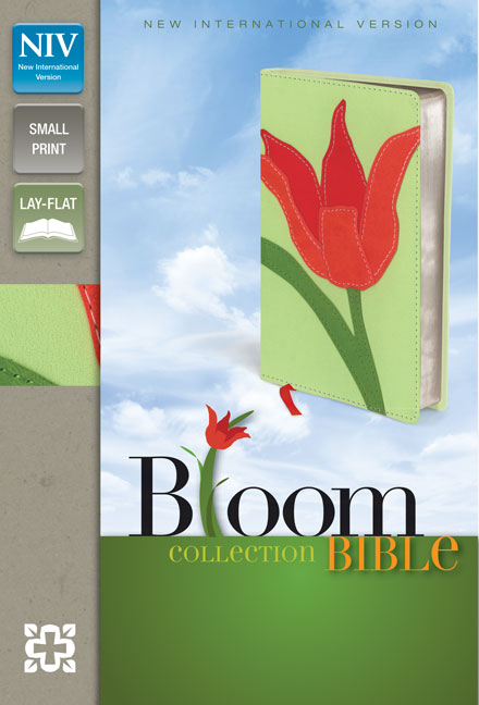 NIV, Bloom Collection Bible, Compact, Leathersoft, Red, Red Letter Edition