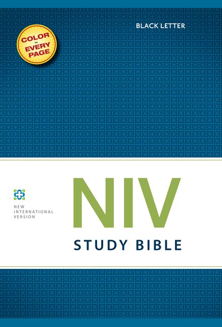 NIV Study Bible, Hardcover, Black Letter Edition