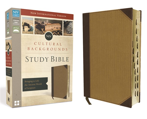NIV, Cultural Backgrounds Study Bible, Leathersoft, Tan, Red Letter, Thumb Indexed