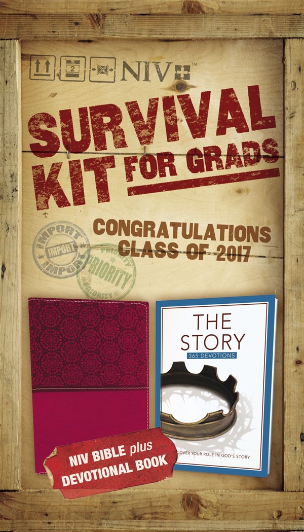 NIV, 2017 Survival Kit for Grads, Girls' Edition, Burgundy, Red Letter Edition