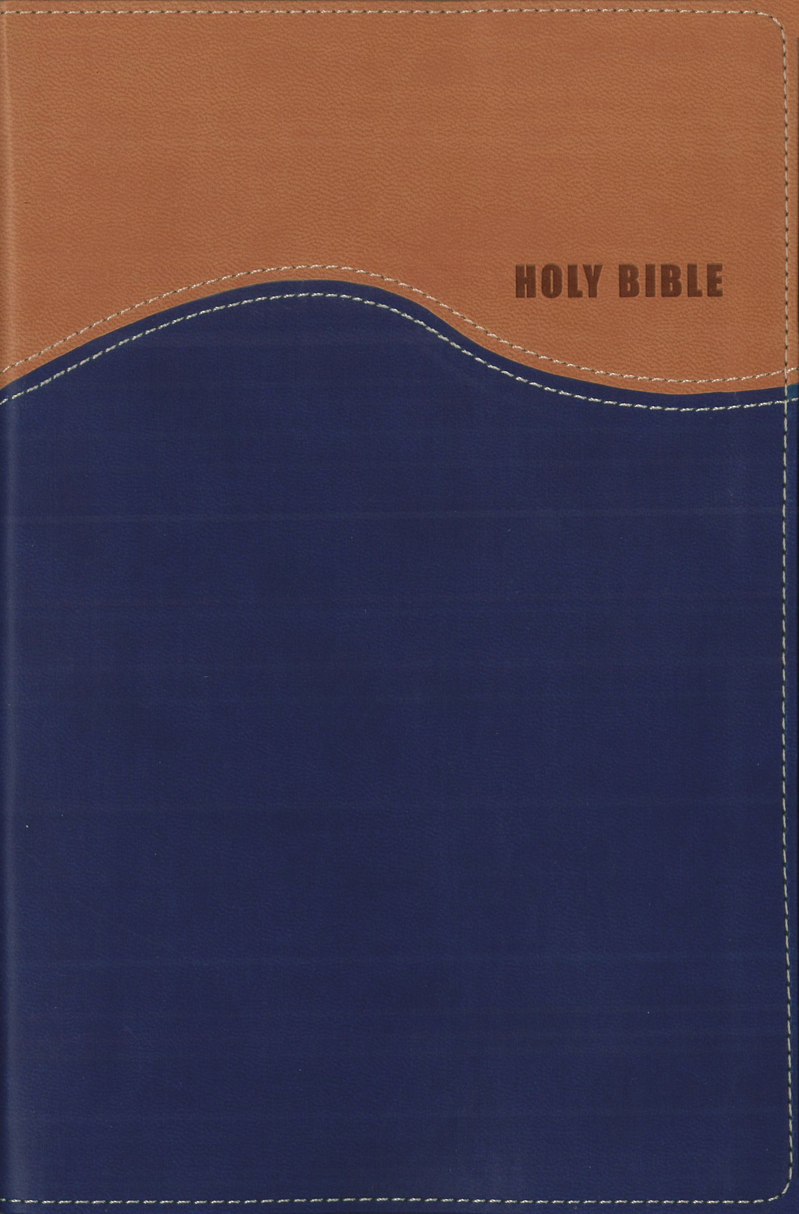 NIV, Gift Bible, Leathersoft, Tan/Blue, Indexed, Red Letter Edition