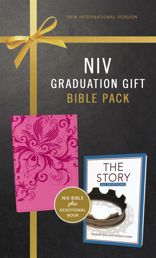 NIV, Graduation Gift, Bible Pack for Her, Pink, Red Letter
