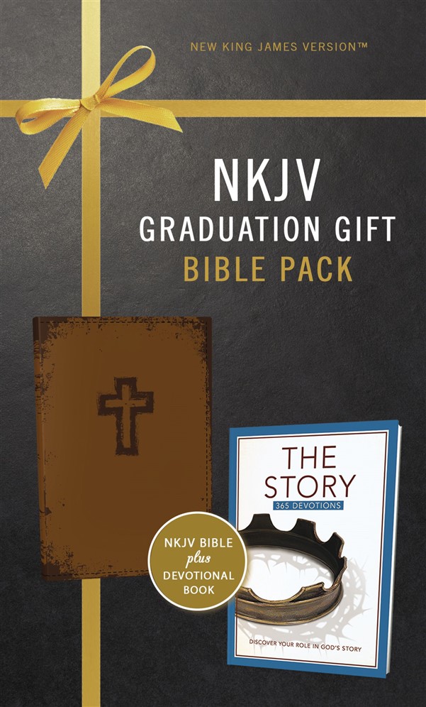 NKJV, Graduation Gift, Bible Pack for Him, Brown, Red Letter