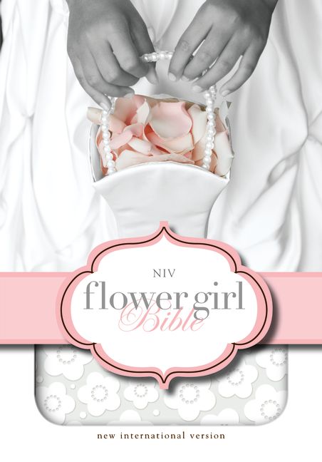 NIV, The Flower Girl Bible, Imitation Leather, White