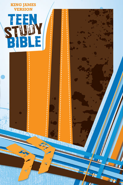 KJV, Teen Study Bible, Leathersoft, Brown/Orange