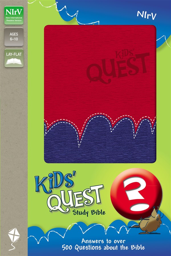 NIrV, Kids' Quest Study Bible, Imitation Leather, Red/Blue