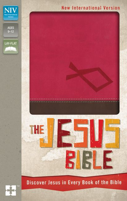 NIV, The Jesus Bible, Leathersoft, Pink/Brown, Red Letter