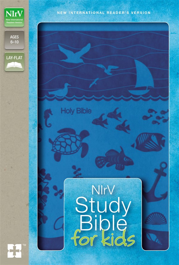 NIrV, Study Bible for Kids, Leathersoft, Blue