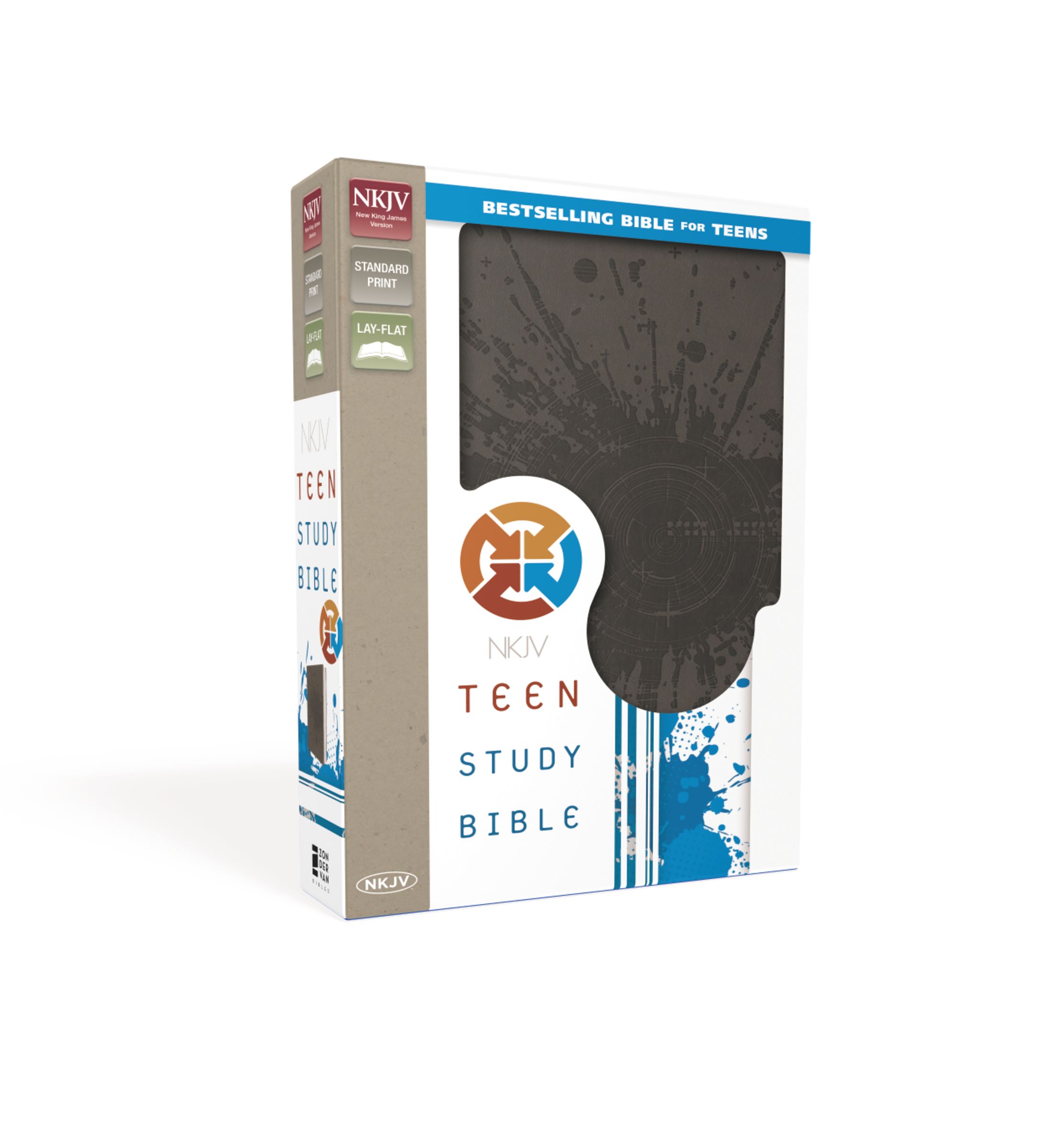 NKJV, Teen Study Bible, Leathersoft, Gray
