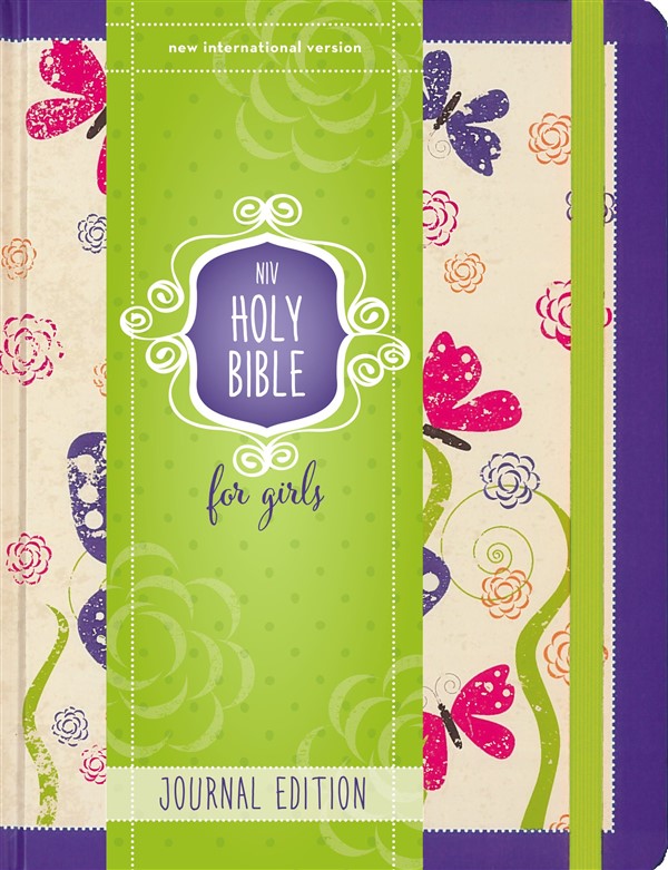 NIV, Holy Bible for Girls, Journal Edition, Hardcover, Purple, Elastic Closure