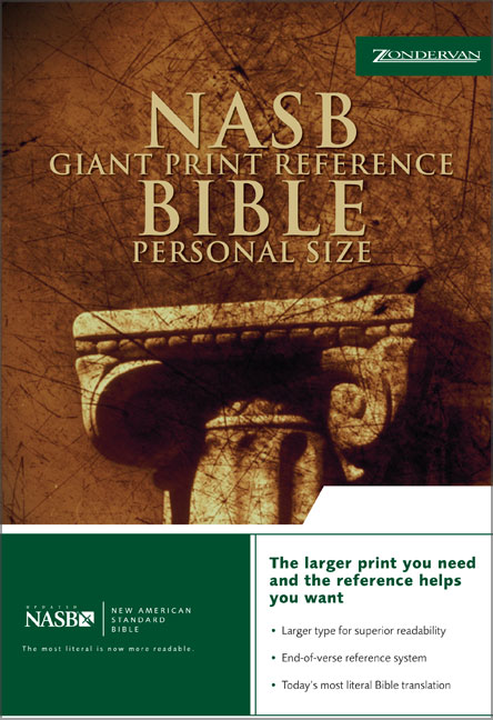 The NASB, Reference Bible, Giant Print, Personal Size, Bonded Leather, Burgundy, Red Letter Edition