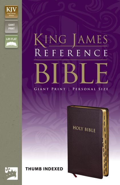 KJV, Reference Bible, Giant Print, Personal Size, Bonded Leather, Burgundy, Indexed, Red Letter Edition